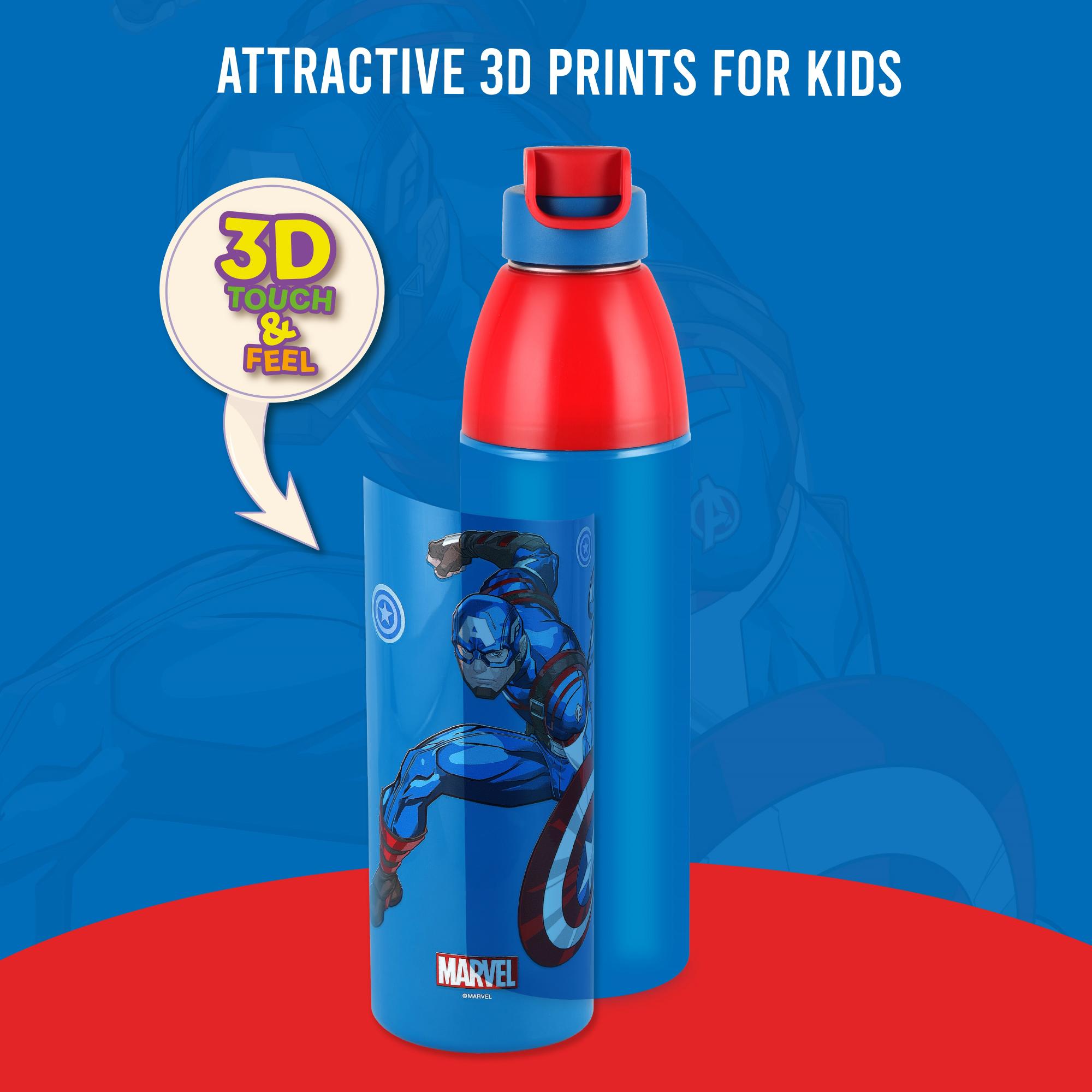 Uranus 3D Design Insulated Kids Water Bottle, 680ml Captain America