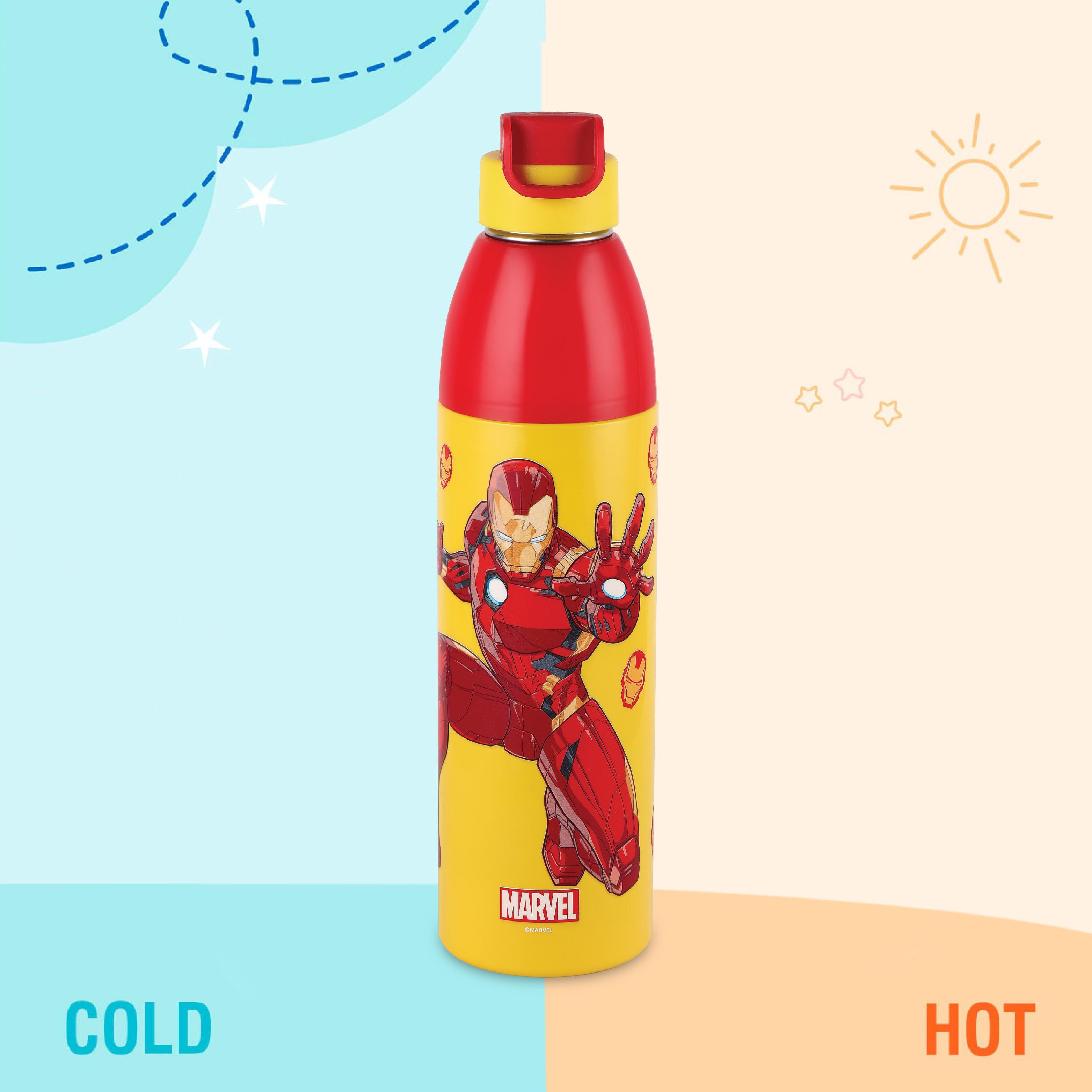 Uranus 3D Design Insulated Kids Water Bottle, 680ml Iron Man