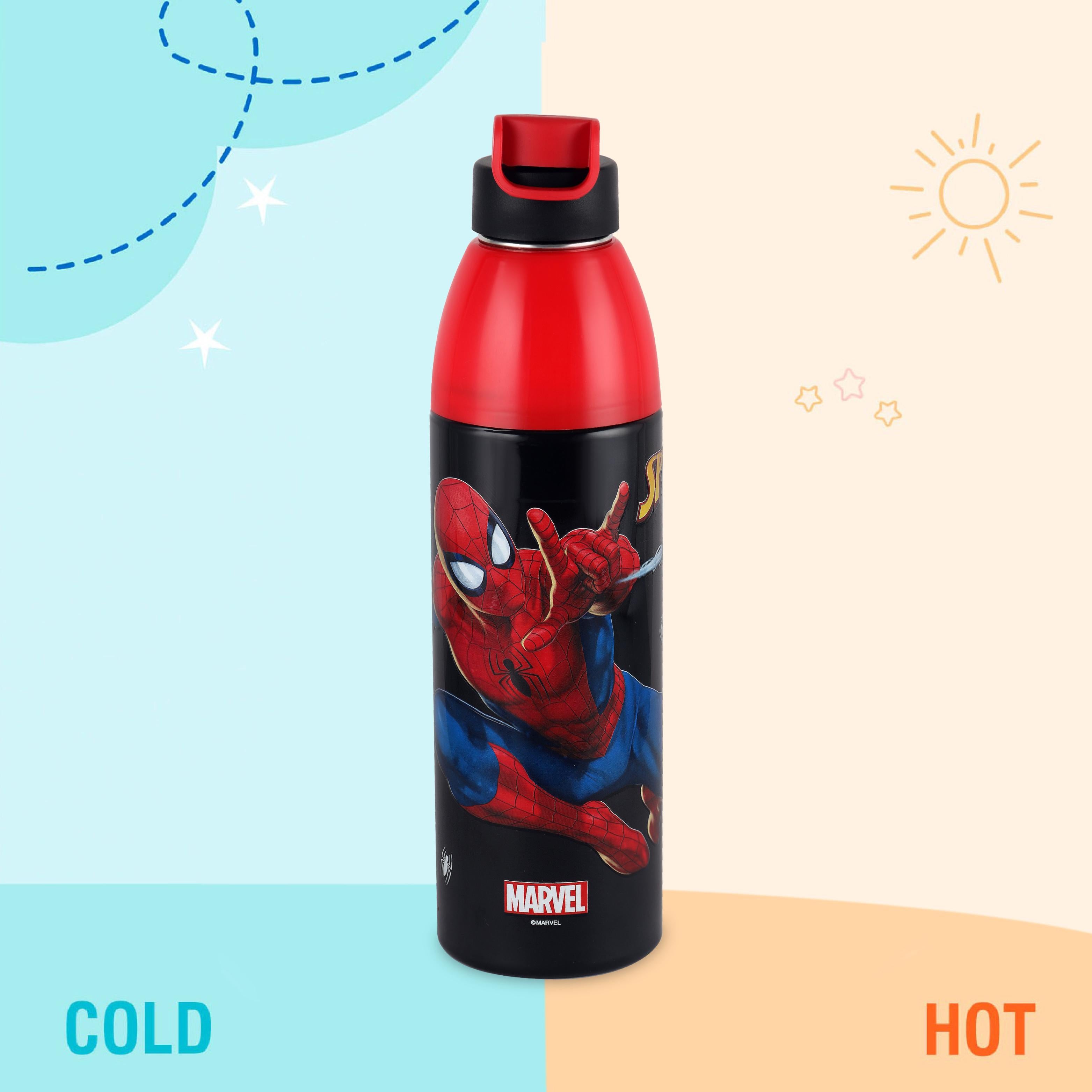 Uranus 3D Design Insulated Kids Water Bottle, 680ml Spiderman Water