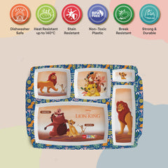 Pentameal Kids Plate, 1 Piece Lion King