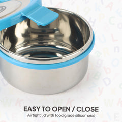 Little Lunch Kids Steel Meal Set With Jacket, 342 ml Each Blue