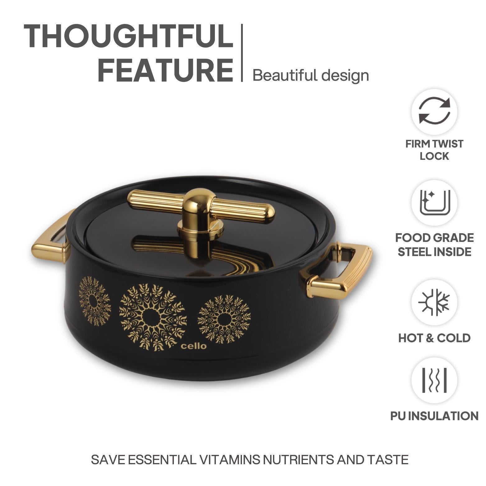 Jewel Insulated Casserole Black / 1 pc