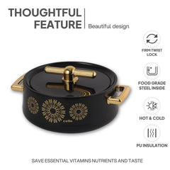 Jewel Insulated Casserole Black / 3 Pc Set