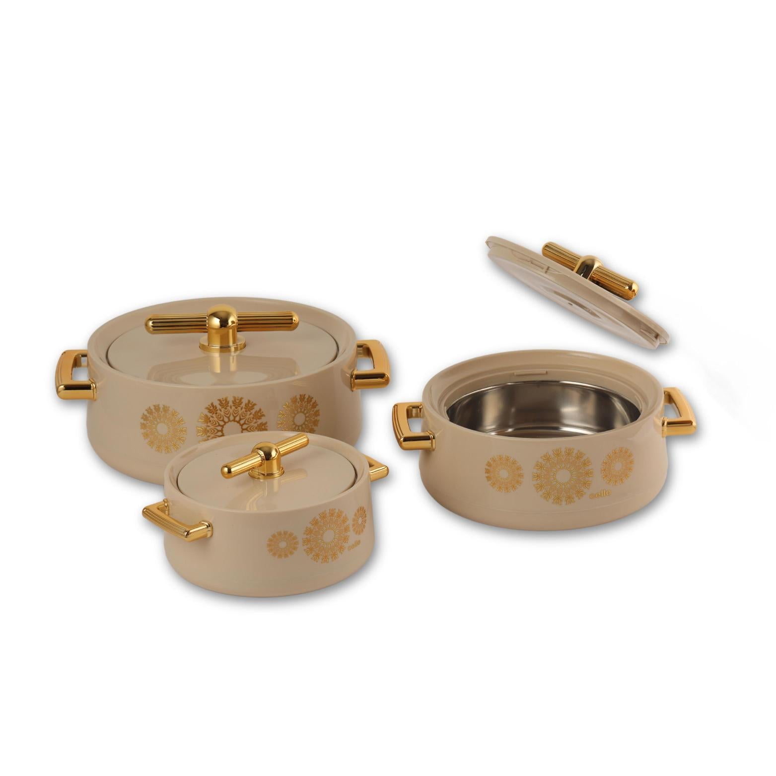 Jewel Insulated Casserole Beige / 3 Pc Set