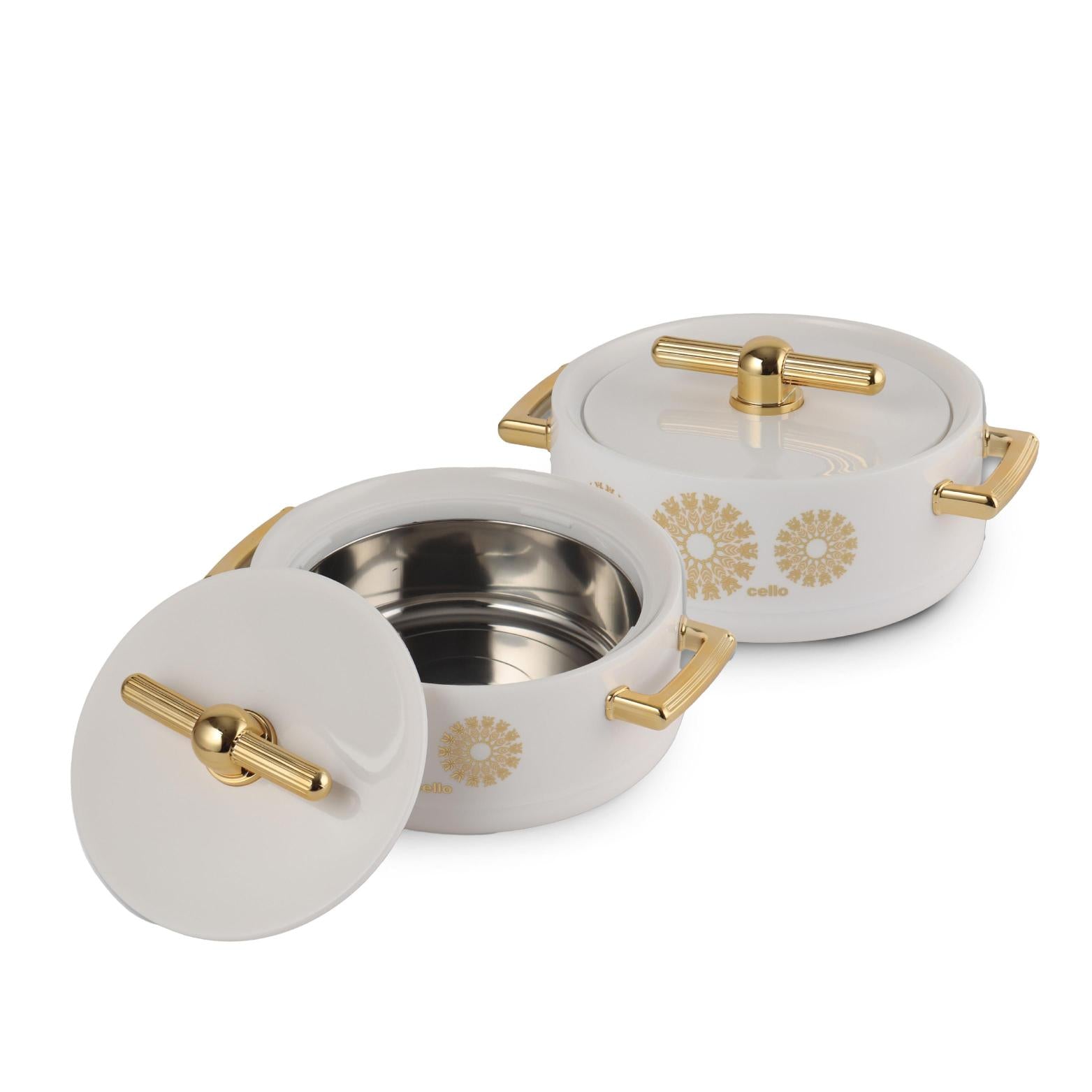 Jewel Insulated Casserole White / 2 Pc Set