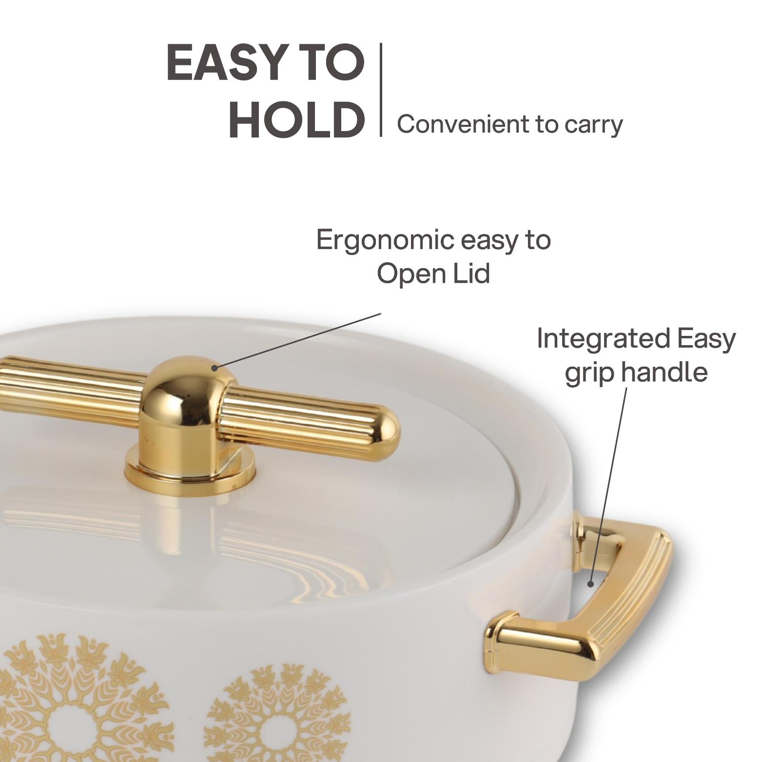 Jewel Insulated Casserole White / 2 Pc Set