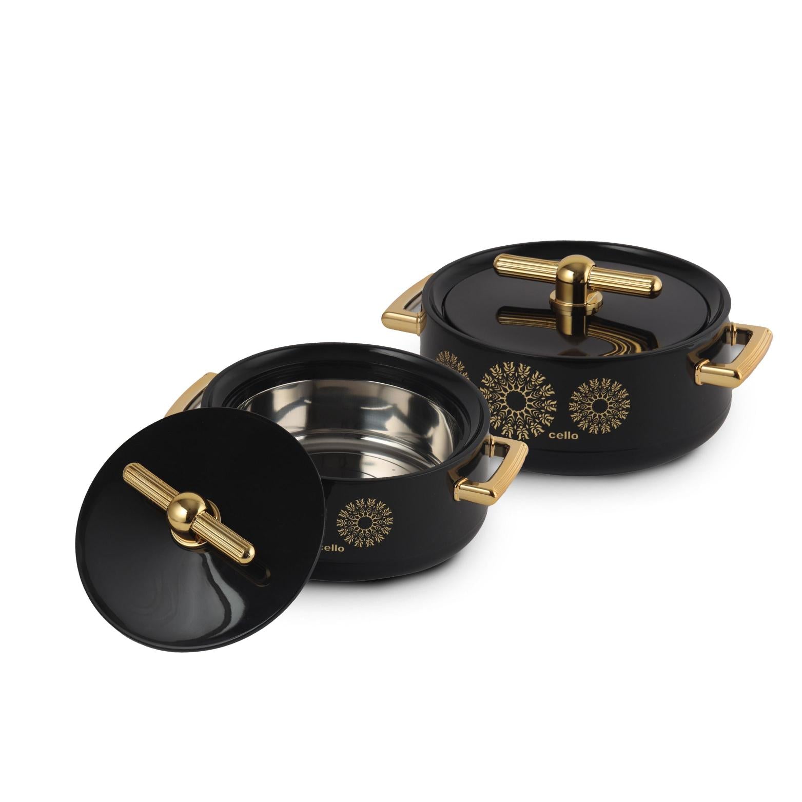 Jewel Insulated Casserole Black / 2 Pc Set