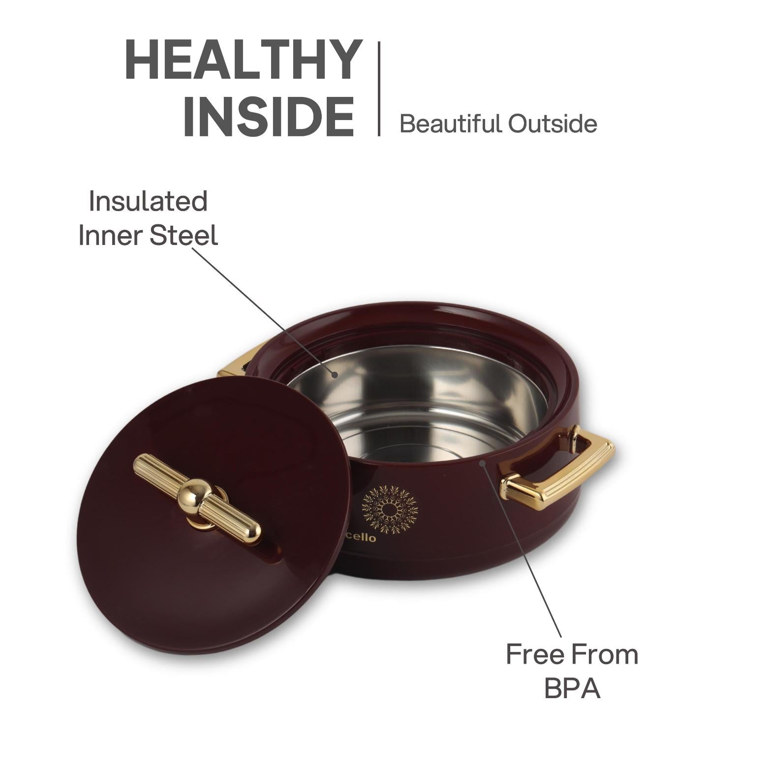 Jewel Insulated Casserole Burgandy / 2 Pc Set