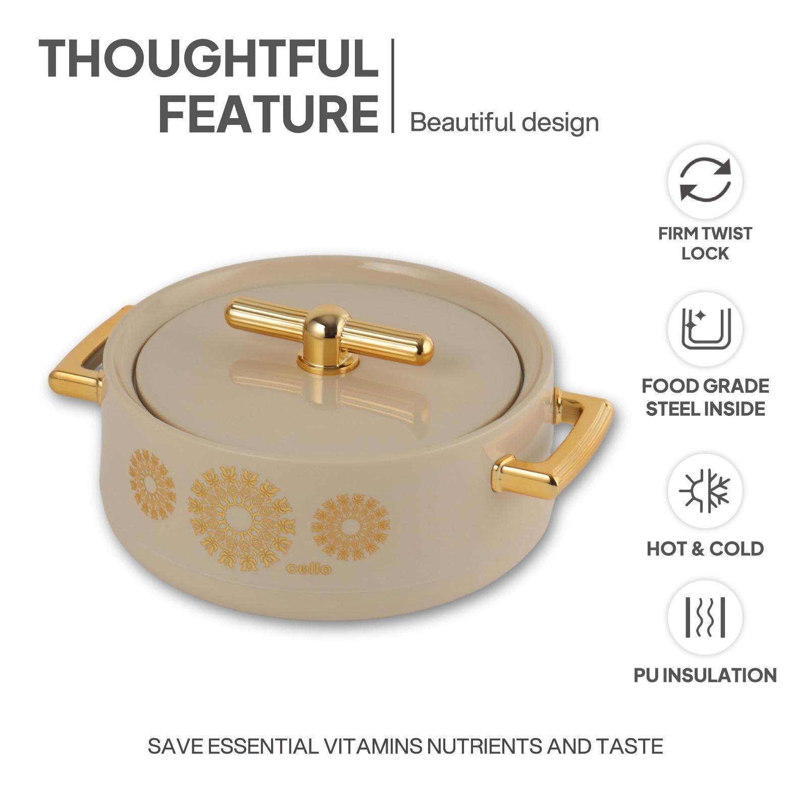 Jewel Insulated Casserole Beige / 2 Pc Set