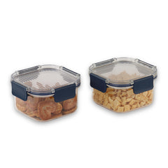 Stack Lock Canister, Set of 2 Blue / 450ml