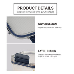 Stack Lock Canister, Set of 2 Blue / 450ml