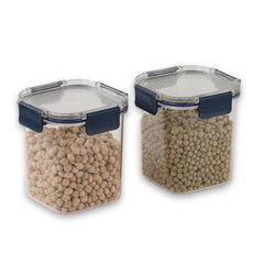 Stack Lock Canister, Set of 2 Blue / 900ml