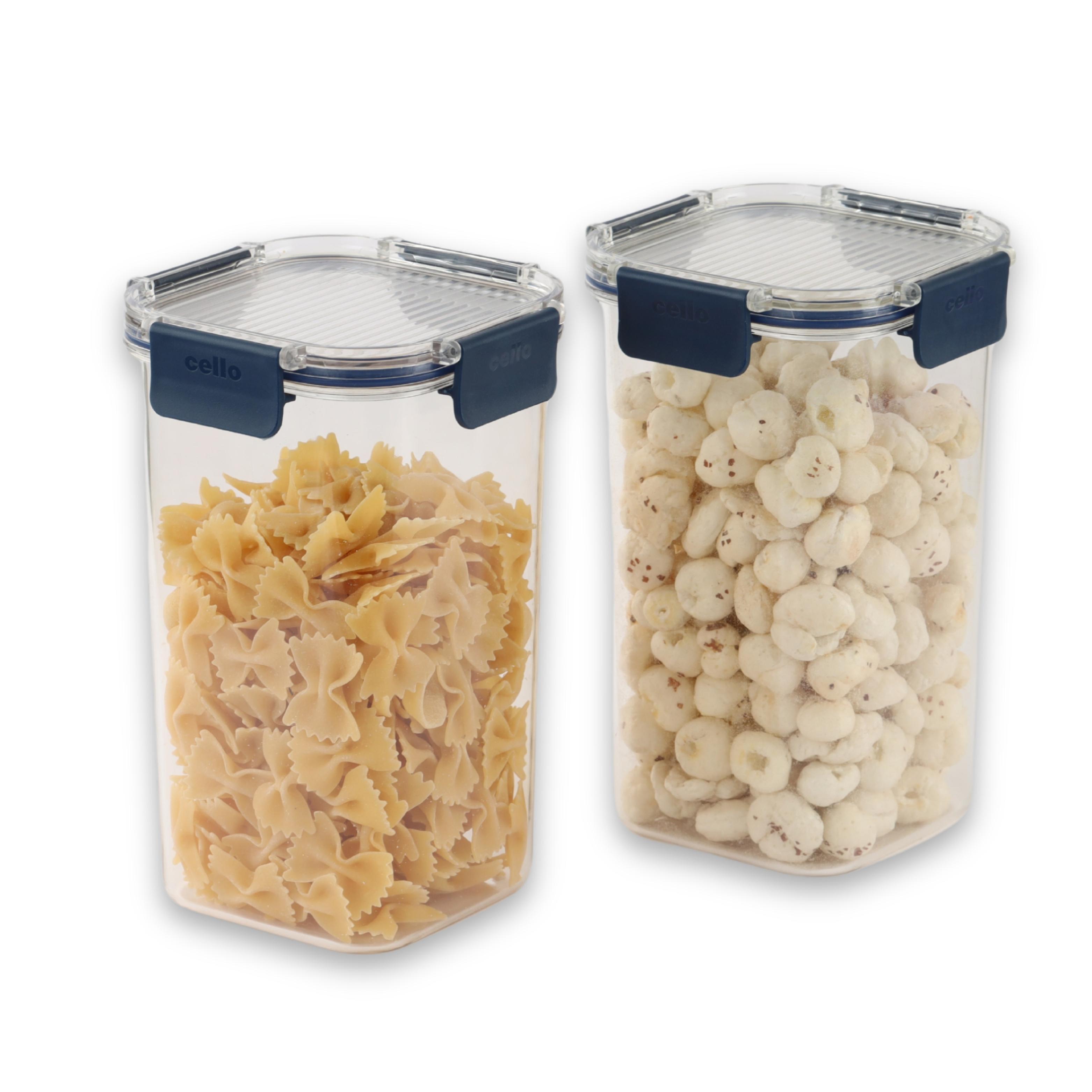 Stack Lock Canister, Set of 2 Blue / 1.3 L