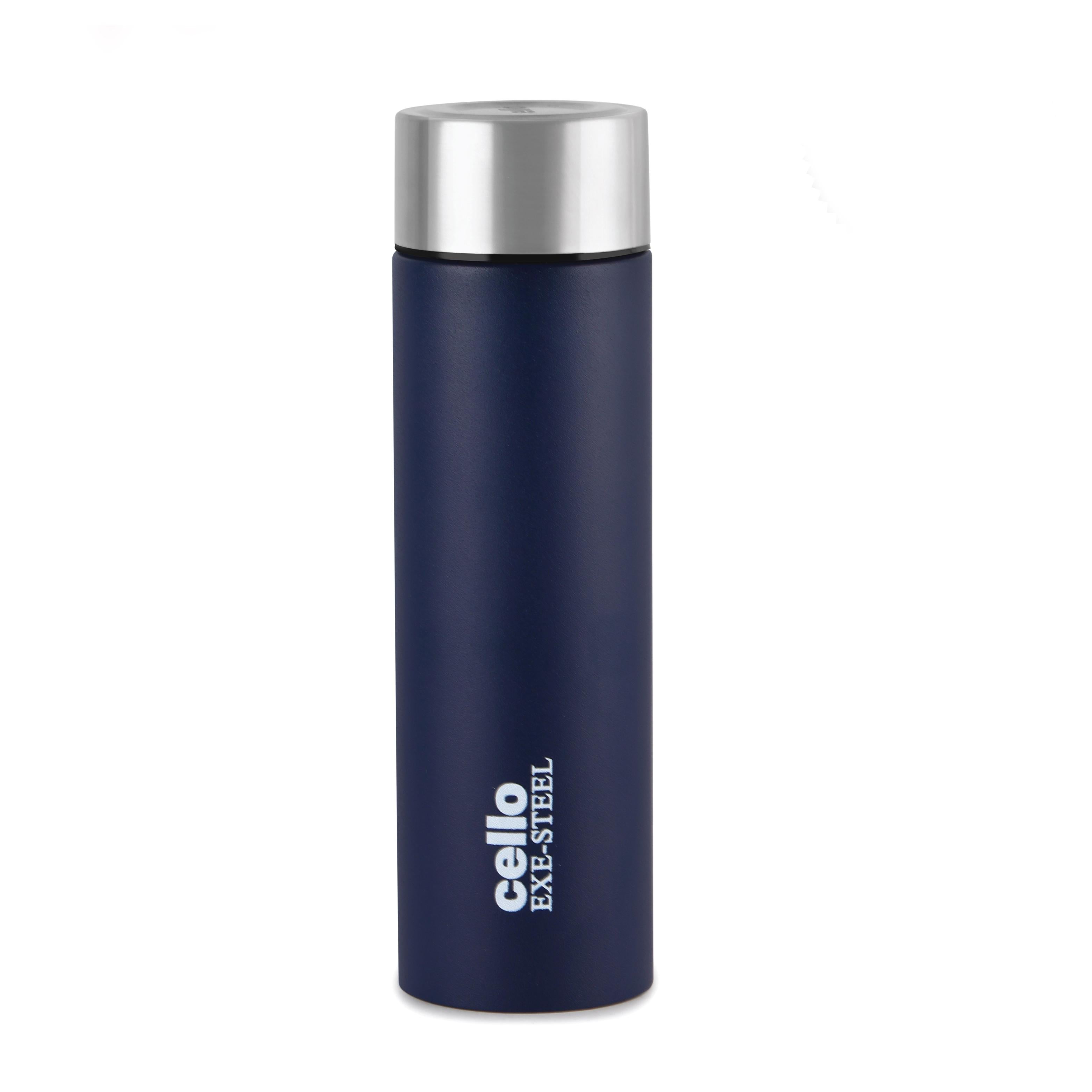 H2O Matt Stainless Steel Bottle, 1000ml Navy Blue / 1000 ml