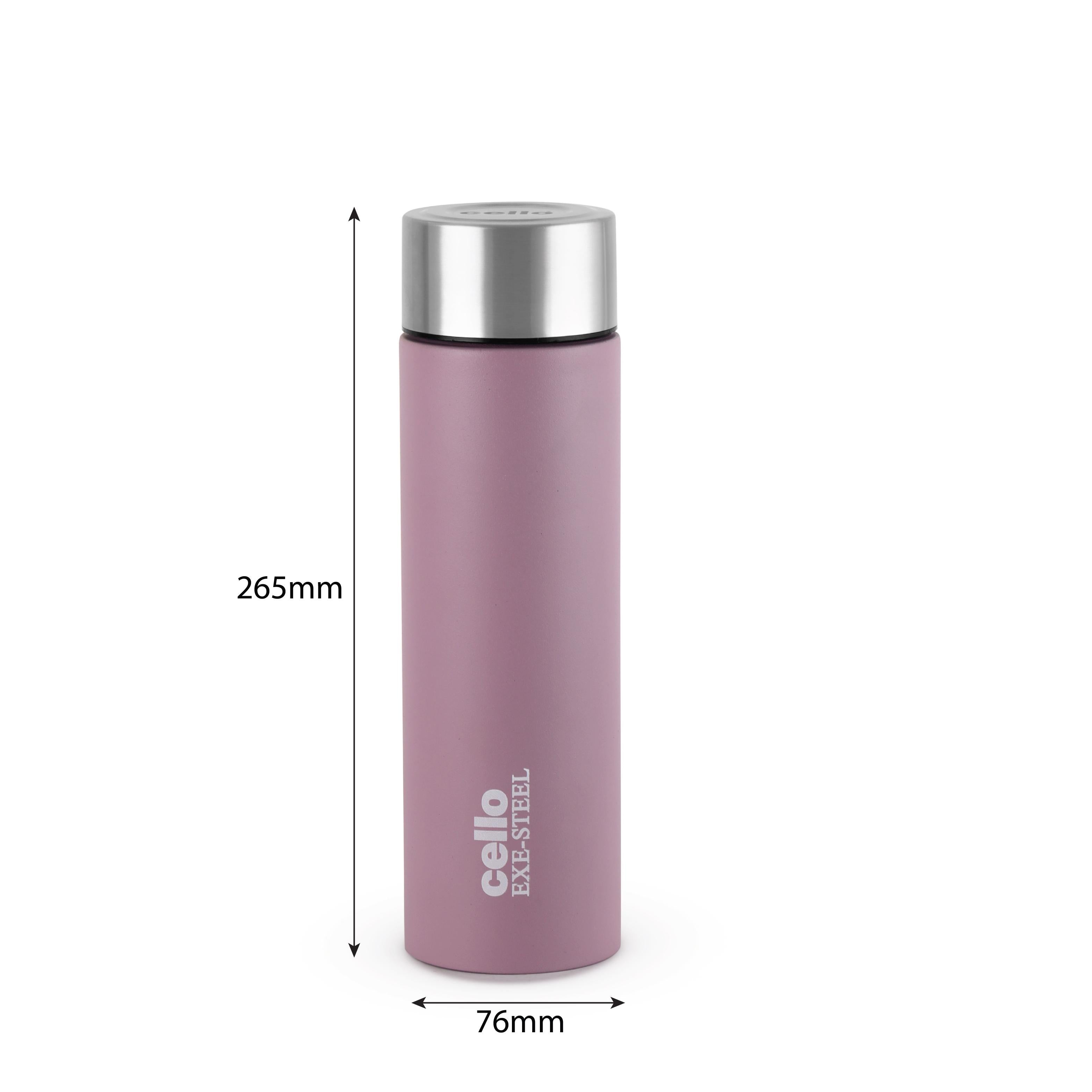H2O Matt Stainless Steel Bottle, 1000ml Light Pink / 1000 ml