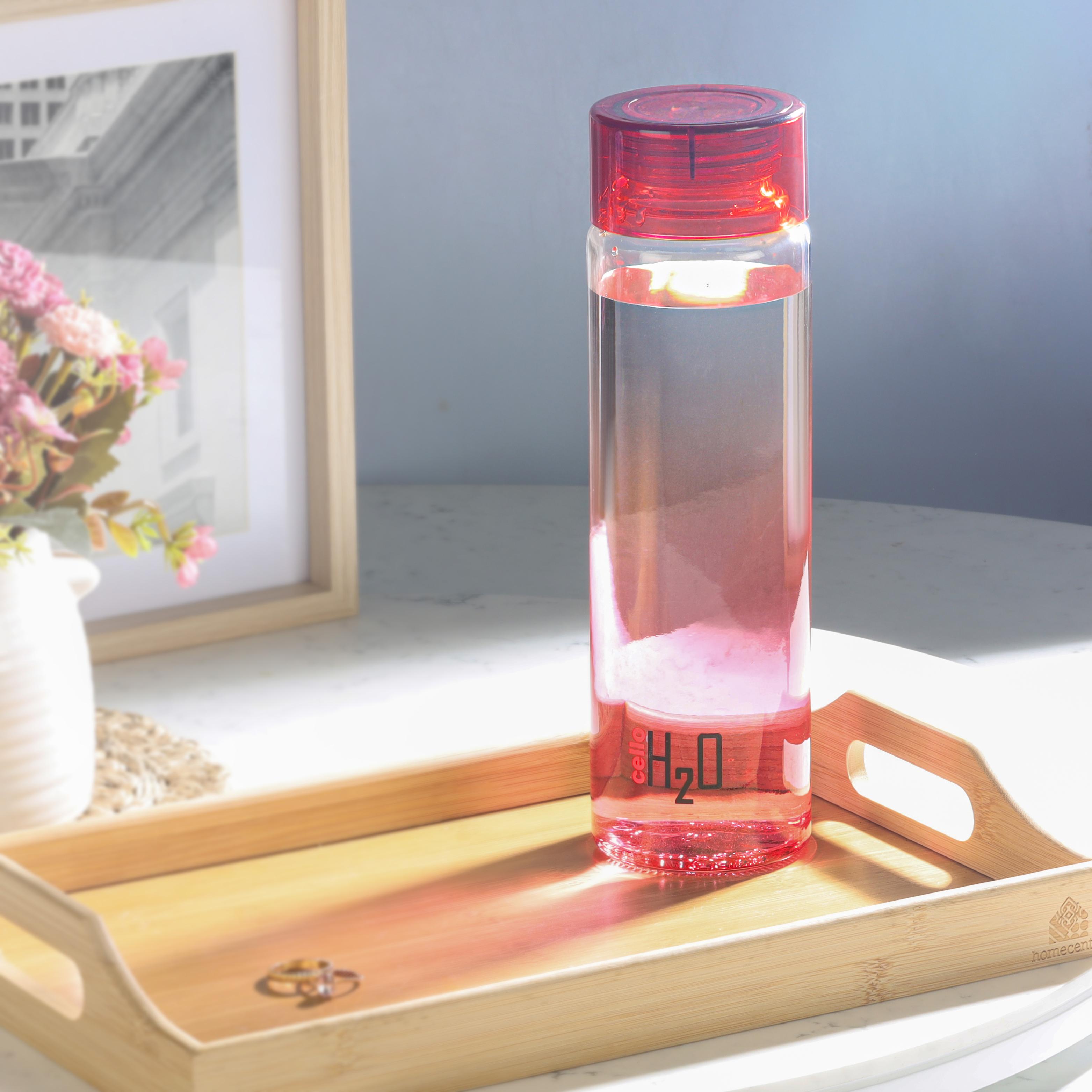 H2O Glass Colour Bottle, Set of 3, 930 mL Red / 3 Pieces