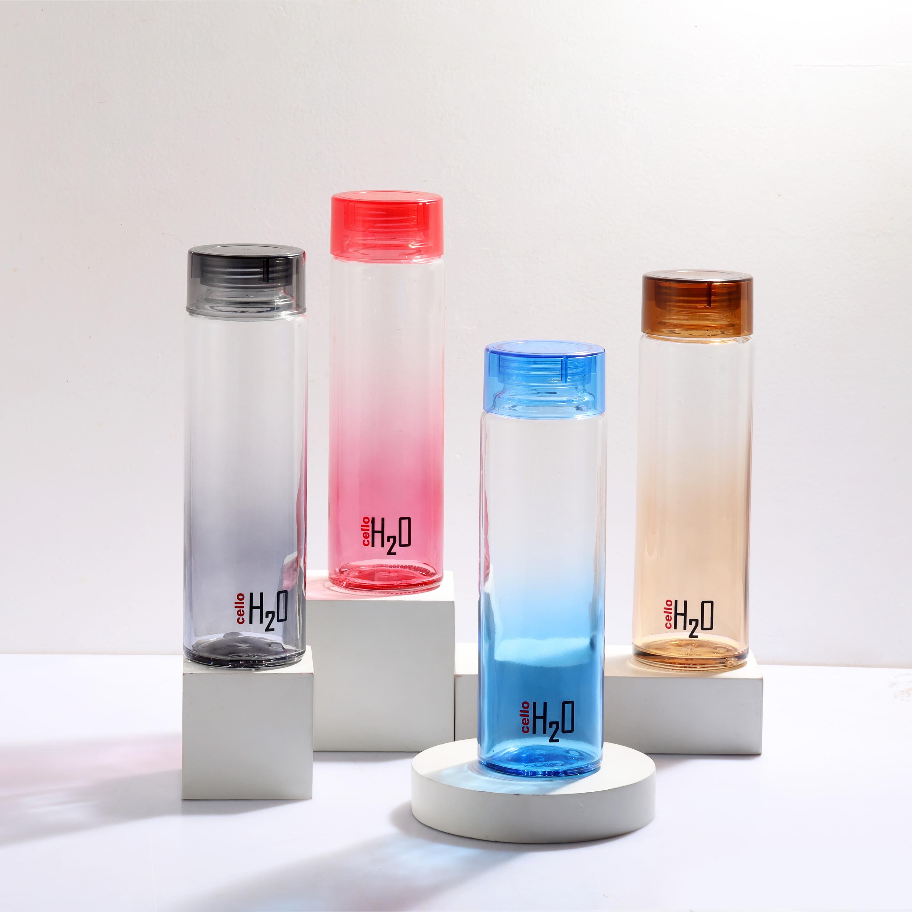 H2O Glass Colour Bottle, Set of 3, 930 mL Red / 3 Pieces