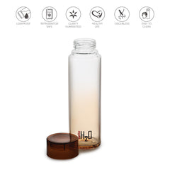 H2O Glass Colour Bottle, Set of 3, 930 mL Brown / 3 Pieces