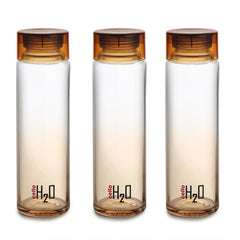 H2O Glass Colour Bottle, Set of 3, 930 mL Brown / 3 Pieces
