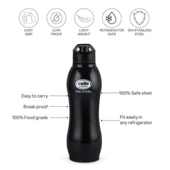 Zigma Exe Single Walled Stainless Steel Flask, 1000ml Black / 1000 ml