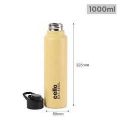 Solido Exe Single Walled Stainless Steel Bottle Yellow / 1000 ml