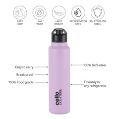 Solido Exe Single Walled Stainless Steel Bottle Purple / 1000 ml