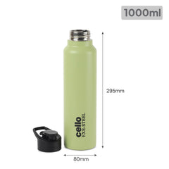Solido Exe Single Walled Stainless Steel Bottle Green / 1000 ml
