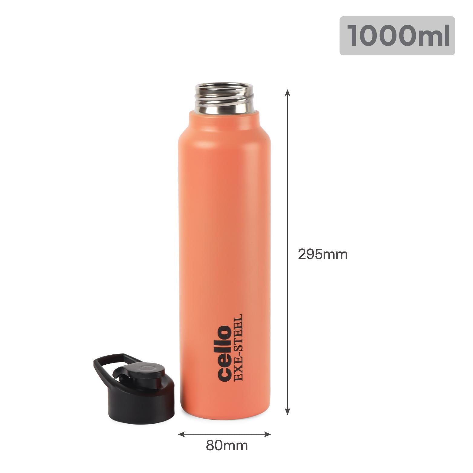 Solido Exe Single Walled Stainless Steel Bottle Orange / 1000 ml