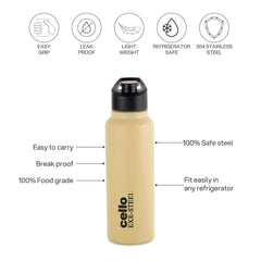 Solido Exe Single Walled Stainless Steel Bottle Yellow / 800 ml