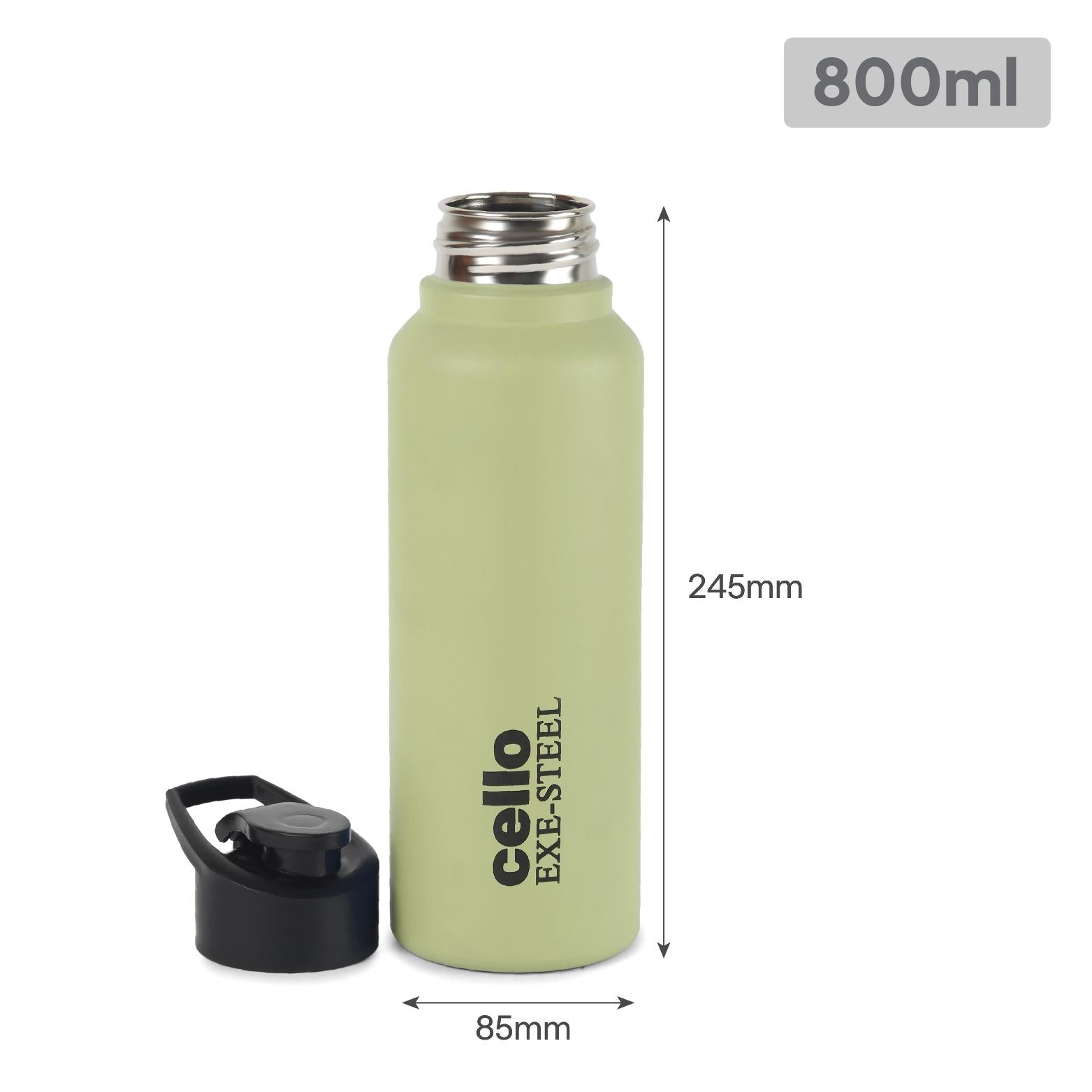 Solido Exe Single Walled Stainless Steel Bottle Green / 800 ml