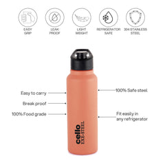 Solido Exe Single Walled Stainless Steel Bottle Orange / 800 ml