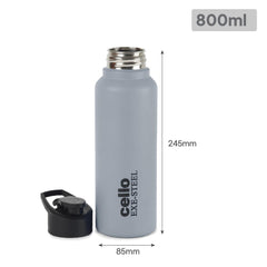 Solido Exe Single Walled Stainless Steel Bottle Grey / 800 ml