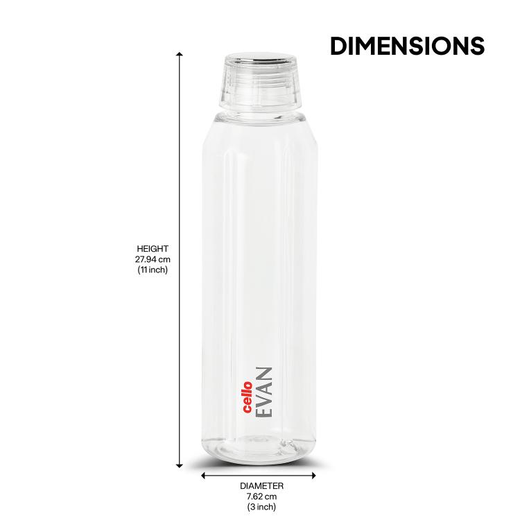 Evan PET Water Bottle Clear / 1000 ml