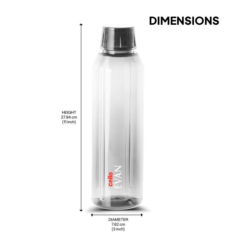 Evan PET Water Bottle Grey / 1000 ml