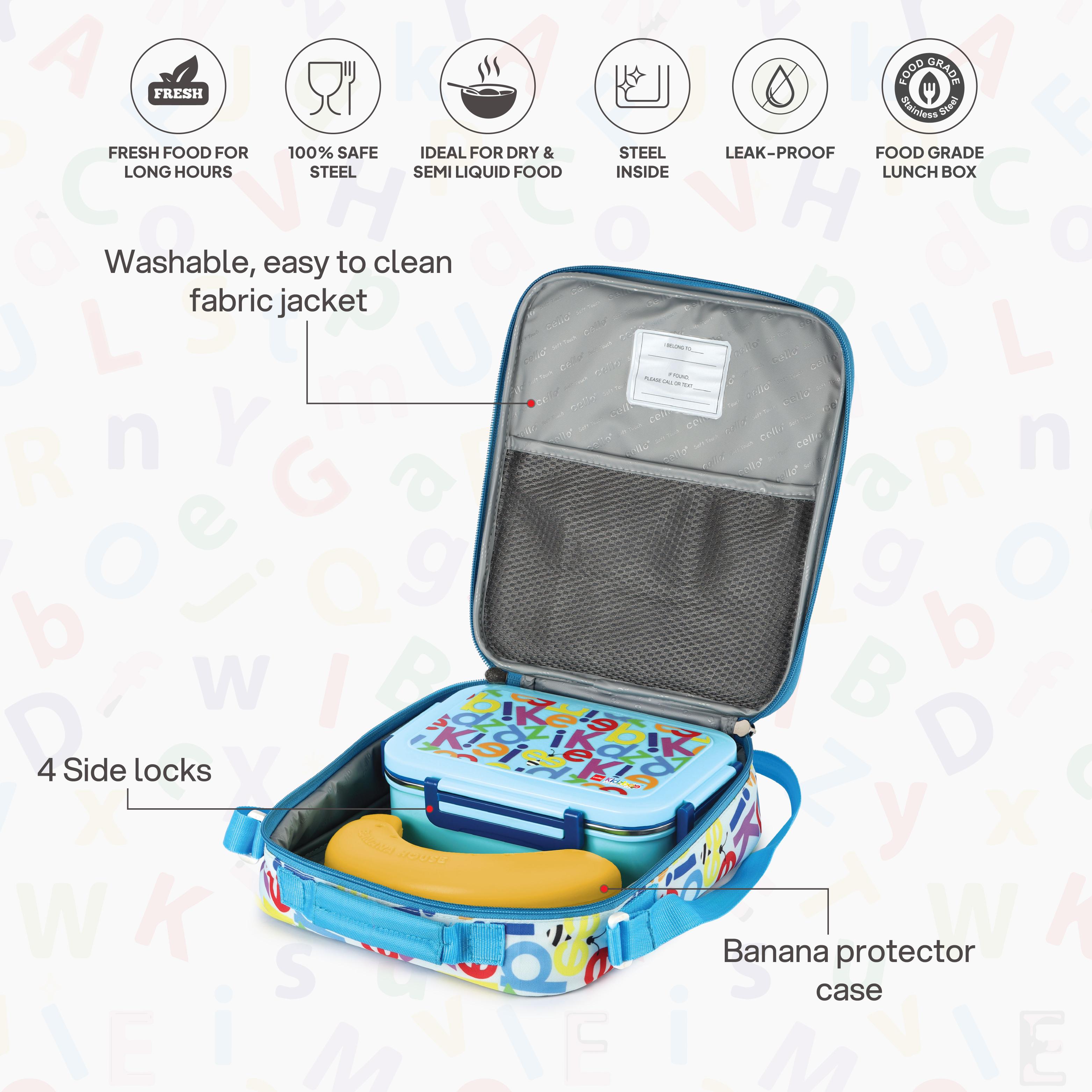 Mega Meal Kids Lunch Box Set Blue