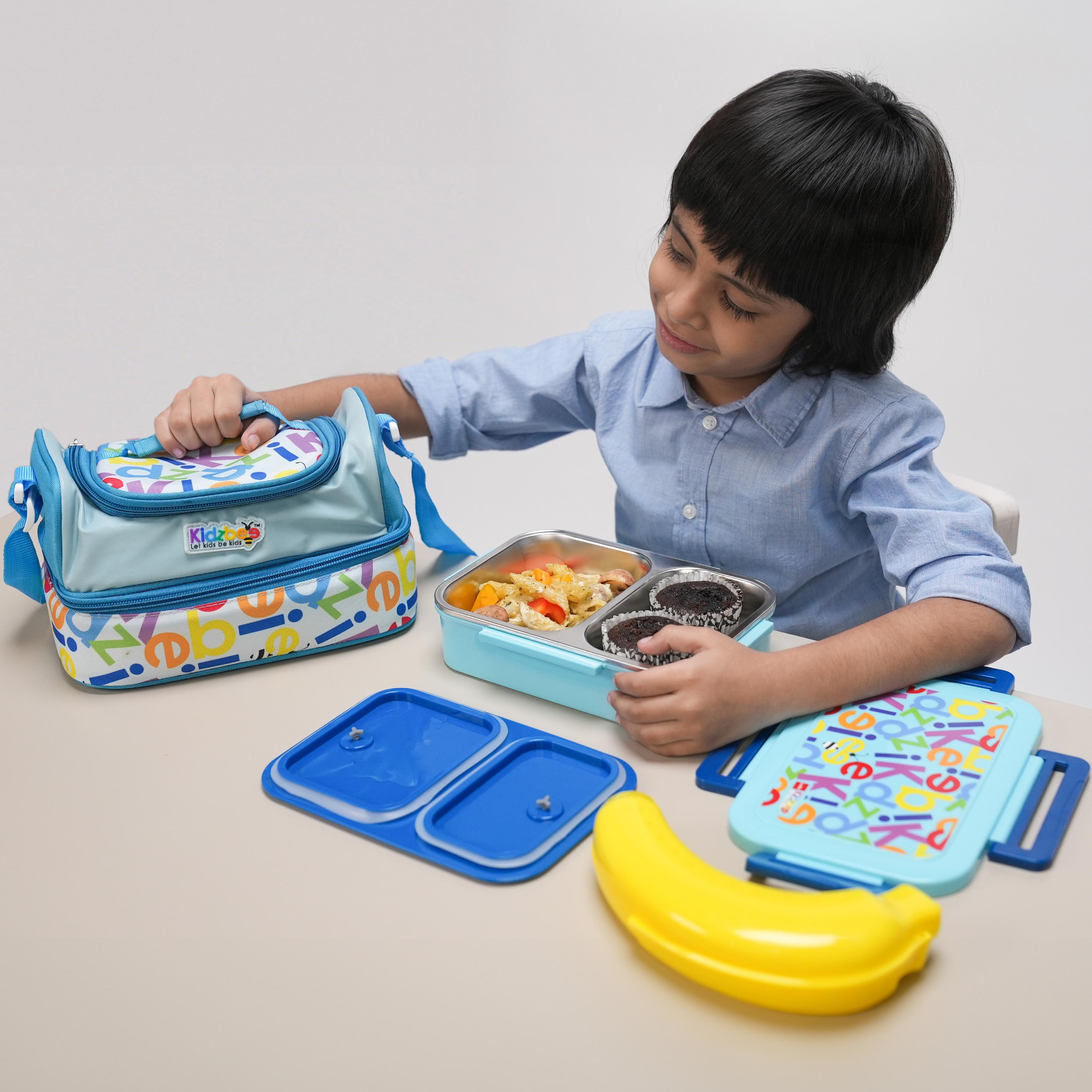 Mega Meal Kids Lunch Box Set Blue