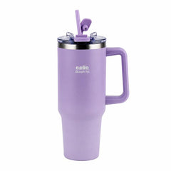 Quench Pro 1200 Insulated Travel Tumbler with Handle, Lid & Straw Rich Lilac / 1200ml