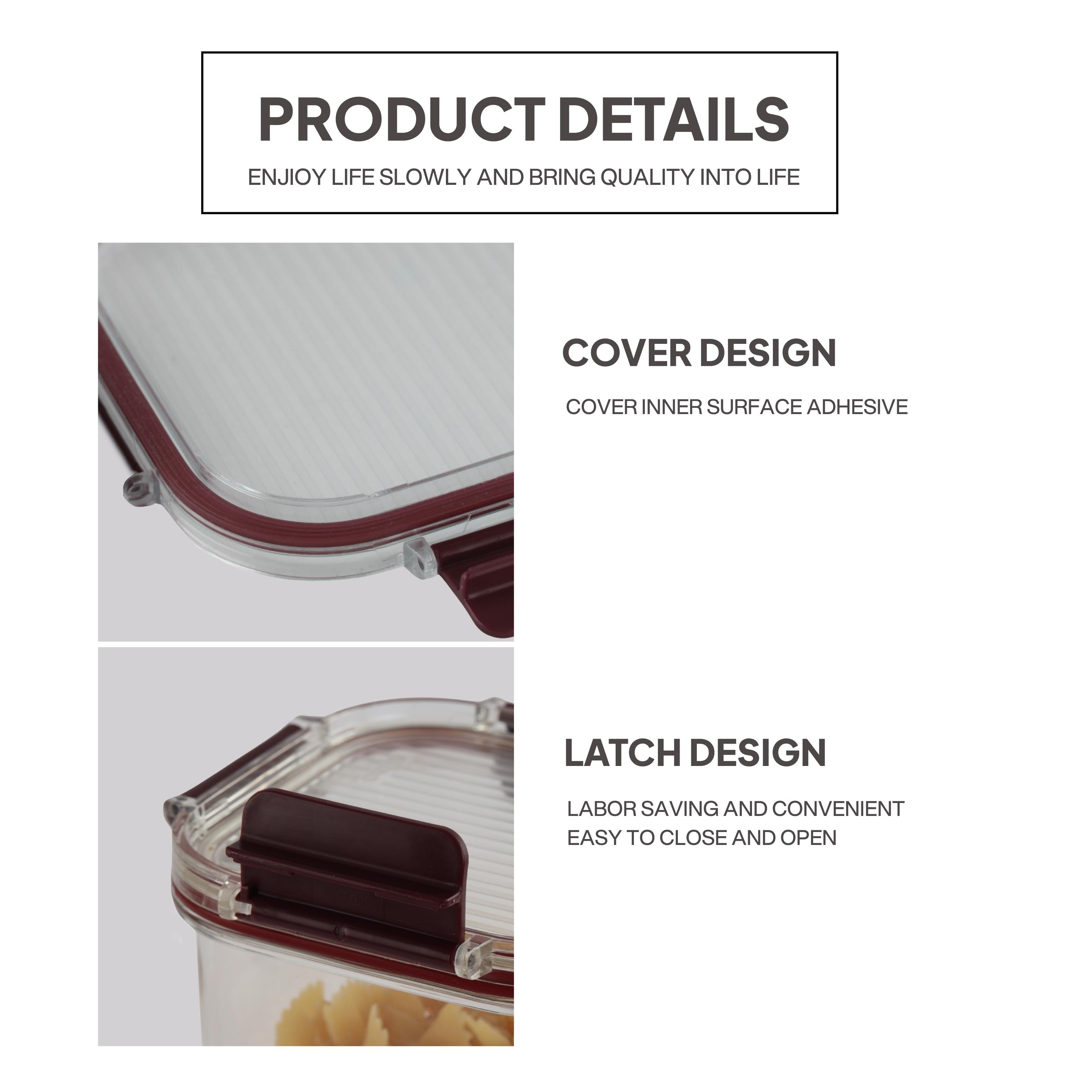 Stack Lock PET Container, Set of 6 Maroon / Set of 6