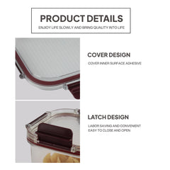 Stack Lock PET Container, Set of 6 Maroon / Set of 6