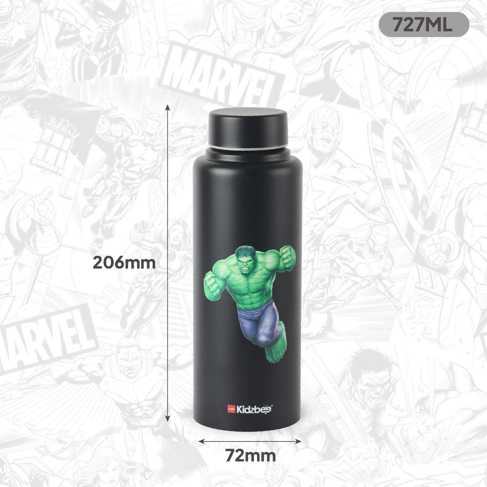 Vortex Kids Steel Water Bottle 3D Design, 720 ml Hulk / 720 ml