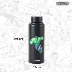 Vortex Kids Steel Water Bottle 3D Design, 720 ml Hulk / 720 ml