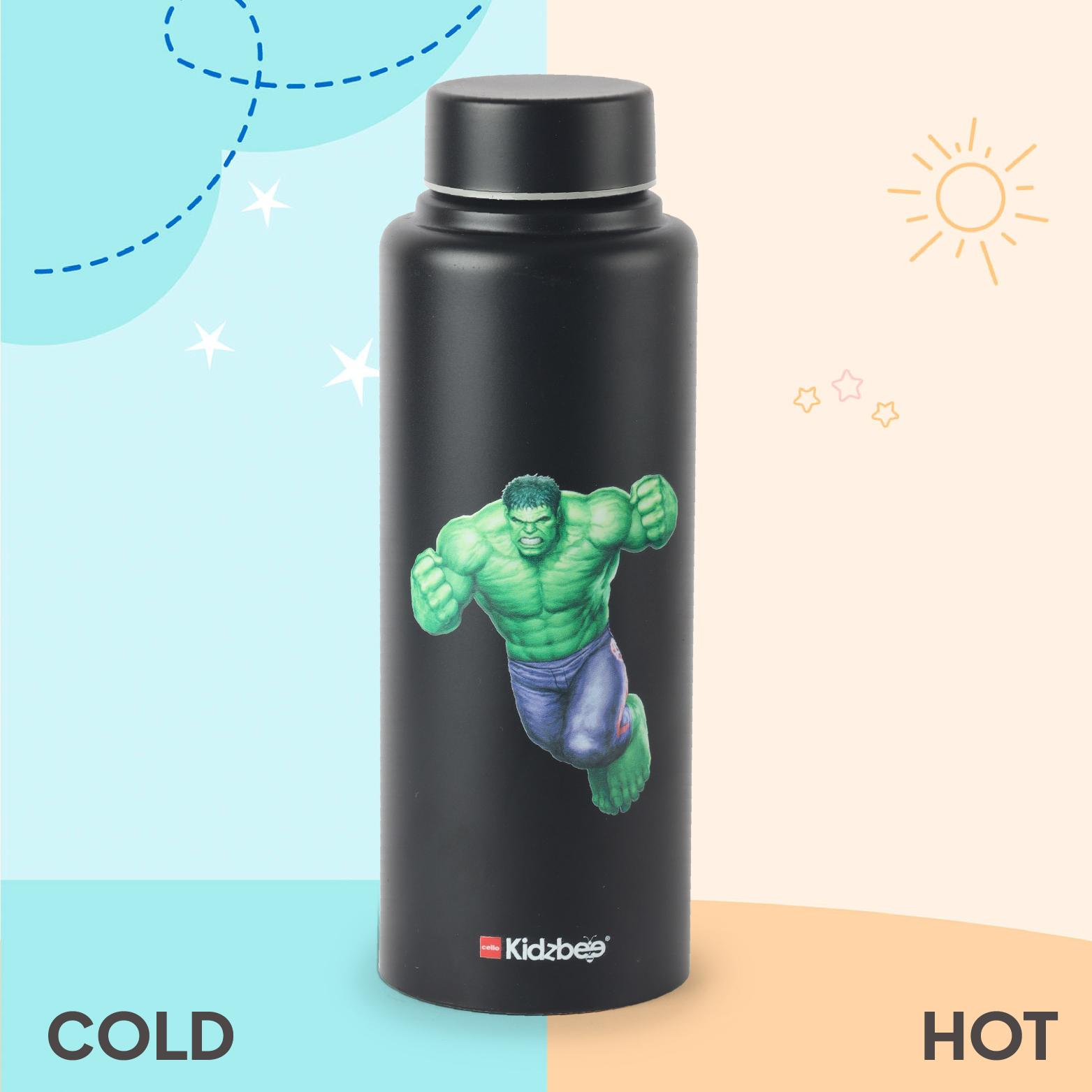 Vortex Kids Steel Water Bottle 3D Design, 720 ml Hulk / 720 ml