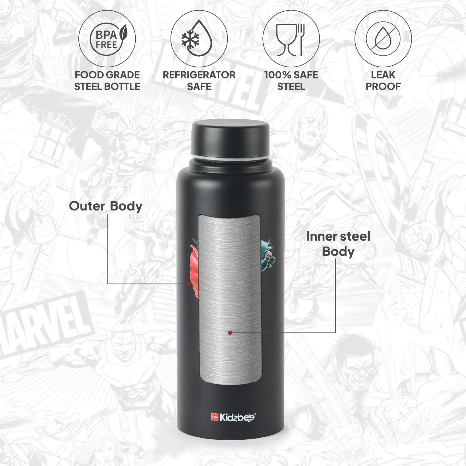Vortex Kids Steel Water Bottle 3D Design, 720 ml Thor / 720 ml
