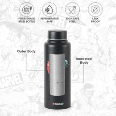 Vortex Kids Steel Water Bottle 3D Design, 720 ml Thor / 720 ml