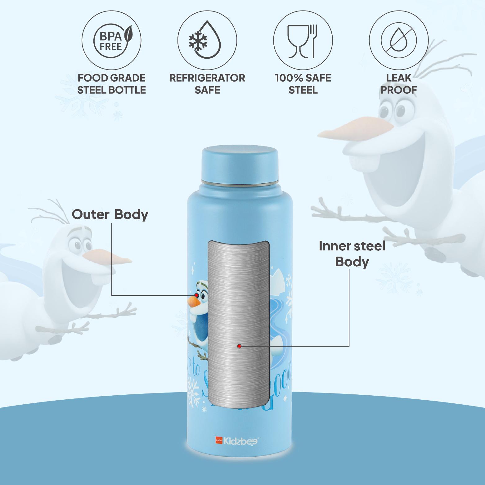 Vortex Kids Steel Water Bottle 3D Design, 720 ml Olaf / 720 ml