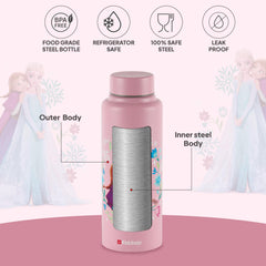Vortex Kids Steel Water Bottle 3D Design, 720 ml Anna & Elsa / 720 ml