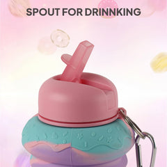 Expando Donut 600 Kids Silicone Bottle, 550 ml Pink