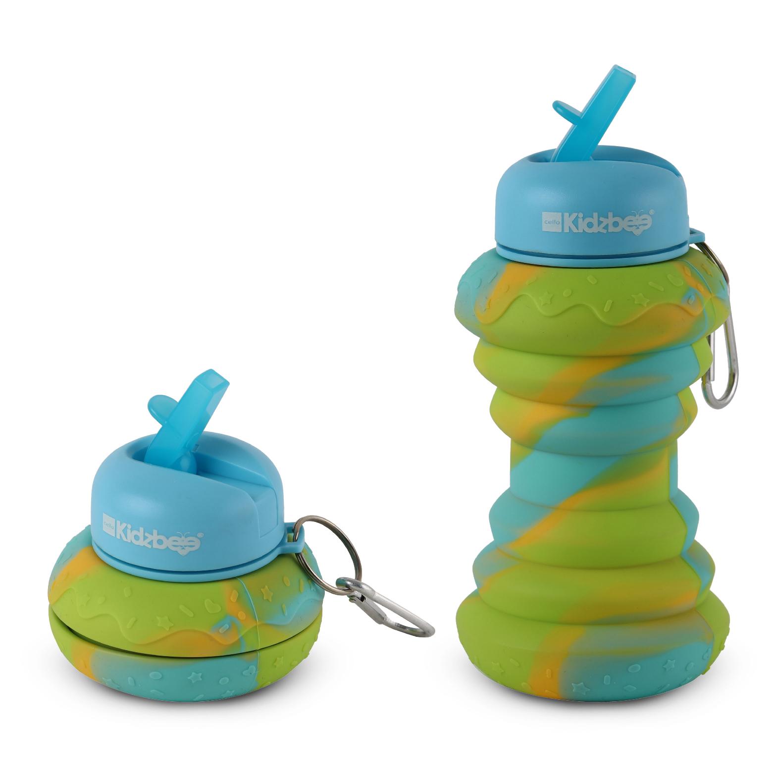 Expando Donut 600 Kids Silicone Bottle, 550 ml Blue