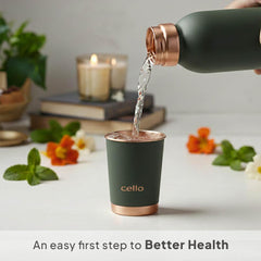 Evita Copper Gifts, Set of 3 Green