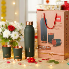 Evita Copper Gifts, Set of 3 Green